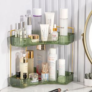 3 Tier Stackable Transparent Acrylic Bathroom <b>Corner</b> Vanity Countertop Makeup Organizer <b>Storage</b> Shelf for Cosmetics - Product Image 4