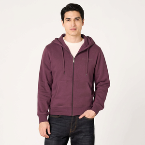 Sudadera con capucha al por mayor de alta calidad para hombre, con logo personalizado, transpirable, de manga larga, básica, de algodón mezclado. - Product Image 1