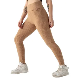 Leggings de cintura alta para mulheres Yoga calças com bolsos para mulheres Yoga e uso causal roxo melhor qualidade