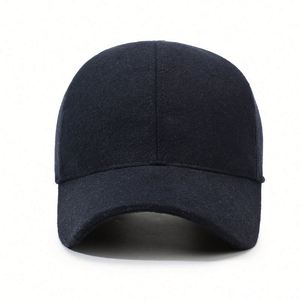 2025 Autumn Winter New Arrival Cold-proof Fleece Lining Thickened Baseball Cap Outdoor Casual Solid Color Sports <b>Hat</b> for Men - Product Image 2