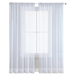 W39xL51 all'ingrosso Ready Made a buon mercato <span class=keywords><strong>francese</strong></span> soggiorno camera da letto tondino Terylene bianco <span class=keywords><strong>Tulle</strong></span> Voile tenda trasparente - Product Image 1