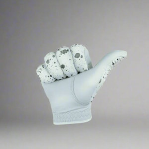 Guantes de golf de cuero Cabretta para mujer de alta calidad Diseño deportivo de flores impresas con partículas de silicona antideslizantes en La Palma - Product Image 6