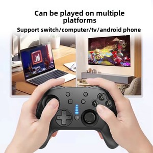 Wireless Game <strong>Controller</strong> Dual-Motor Vibration 6-Axis Gyroscope Supports Wired Connection for for PCs ABS Material - Product Image 2