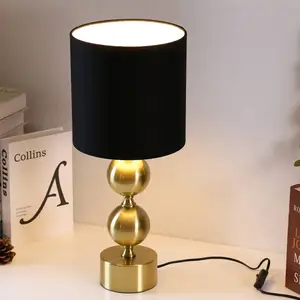 Lampe de chevet décorative en métal, grande taille, boule d'or créative de luxe, Base en métal, pour chambre à coucher, offre spéciale