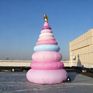 Inflatable Custom Logo Rainbow Tower <strong>Jenga</strong> Christmas Tree Waterproof Blower Props for Shopping Mall Promotional Decorations - Product Image 3