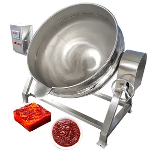 OCEAN Industrial Lpg Electric Steam 500 Liter Vacuum Meat Cook Mix Tank Jam Tilt Jacketed Kettle for Porridge Price