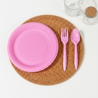 Assiettes jetables robustes en amidon de maïs biodégradable et compostable, colorées arc-en-ciel, pour anniversaires, mariages, pique-niques, en gros