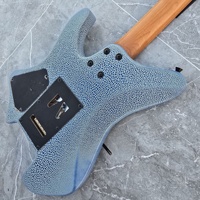 Guitarra Eléctrica Profesional de 6 Cuerdas sin Cabezal, de Alta Gama, Doble Trémolo, 24 Trastes, Cuerpo de Caoba, Pastillas Pasivas Cerradas, de Calidad
