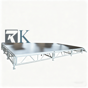 Plateforme de scène pliable en aluminium, scène portable robuste pour événements, concerts, mariages, extérieur - Product Image 1