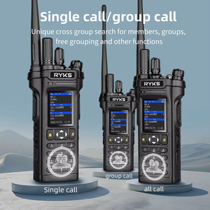 Radio bidirectionnelle hybride 2026 RYKS 10W POC+UHF+VHF avec coque antichute en TPE et PC, double PTT, double écran, autonomie ultra longue de 7 jours - Product Image 2