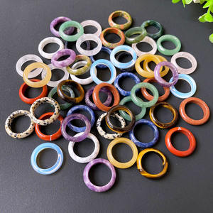 Anelli in Cristallo Naturale Colorato all'Ingrosso: Howlite, Ametista dei Sogni, Pietre Curative, <span class=keywords><strong>Agata</strong></span>, Quarzo Rosa - Anello in Cristallo per la Festa della Mamma - Product Image 2