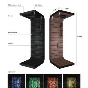 <span class=keywords><strong>Ducha</strong></span> de vidrio sin marco deslizante para exteriores, cabezal de <span class=keywords><strong>ducha</strong></span> personalizado para parque acuático, <span class=keywords><strong>ducha</strong></span> de lluvia, pantalla de <span class=keywords><strong>ducha</strong></span> para piscina de playa, venta directa de fábrica - Product Image 2