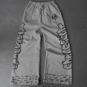 <span class=keywords><strong>Pantaloni</strong></span> da Jogging con ricamo piatto Vintage con lavaggio acido in pietra <span class=keywords><strong>pantaloni</strong></span> da Jogging personalizzati con Logo stile oversize a vita media - Product Image 2