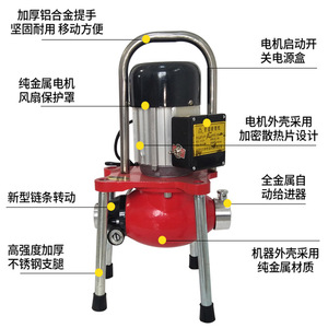 Hercules 80 Pipe Cleaning Machine GQ-80B Metal Professional Sewer Unclogger - Product Image 1