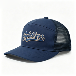 3D Embroidery Hip-Hop Baseball Cap 100% Cotton 6-Panel Adjustable <b>Flat</b>-Brim Trucker Cap Trendy Young People - Product Image 1