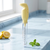 Mousseur à lait électrique portatif de forme spéciale pour café et cappuccino, mélangeur de boissons en acier inoxydable 304, couleur jaune, capacité 80 ml