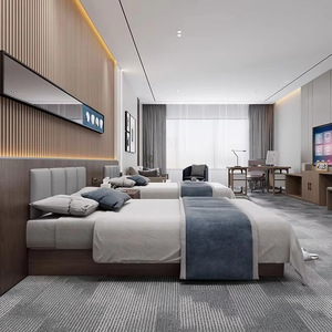 Stile moderno personalizzato scatola letto per Hotel camera da letto appartamento completo arredamento Design semplice - Product Image 4