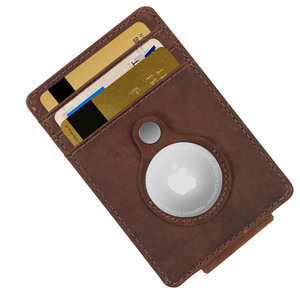 Genuine Leather Card Holder 4 Inch <b>RFID</b> <b>Blocking</b> Multi Functional <b>Wallet</b> For Credit Cards And Driver License Storage - Product Image 3