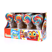 Sucettes artisanales torsadées en gros, personnalisées, aux fruits, grandes et plates, en forme de spirale