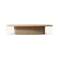 Table basse moderne de luxe haut de gamme en bois de chêne massif Mulholland pour meubles de salon haut de gamme
