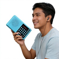 Lecteur MP3 portable, radio FM, lampe de poche, haut-parleur Gurbani Coran Bible, batterie 1200 mAh, charge USB-C, écran LED, nouveau modèle