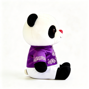 Peluche <span class=keywords><strong>Panda</strong></span> Style <span class=keywords><strong>Chinois</strong></span> Brodé Violet, Costume Tang, Doux et Rembourré, Souvenir Touristique Culturel - Product Image 5