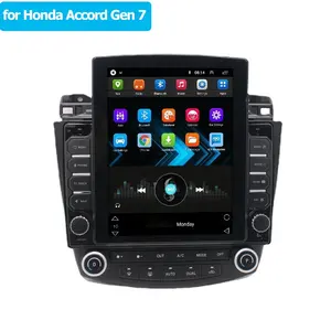 Layar 9.7 Inci Android GPS Navigasi Mobil Wifi Radio Mobil Pemutar Multimedia Video untuk Honda Accord 7 Gaya Tesla