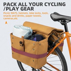 Sacoche de vélo BSCI, pack double intégré, sacoche rétro pour siège arrière, sacoche de selle VTT, sacoche de rangement pour cyclisme - Product Image 4