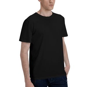 Высококачественная Удобная футболка 180GSM, простая черная футболка с круглым вырезом, 100% хлопок, оптовая продажа, футболка для мужчин - Product Image 3