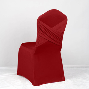 Hotel Restaurant wings Stretch All-inclusive Polyurethane Spandex Plain Dyed White Wedding <strong>Banquet</strong> <strong>Chair</strong> <strong>Cover</strong> - Product Image 2