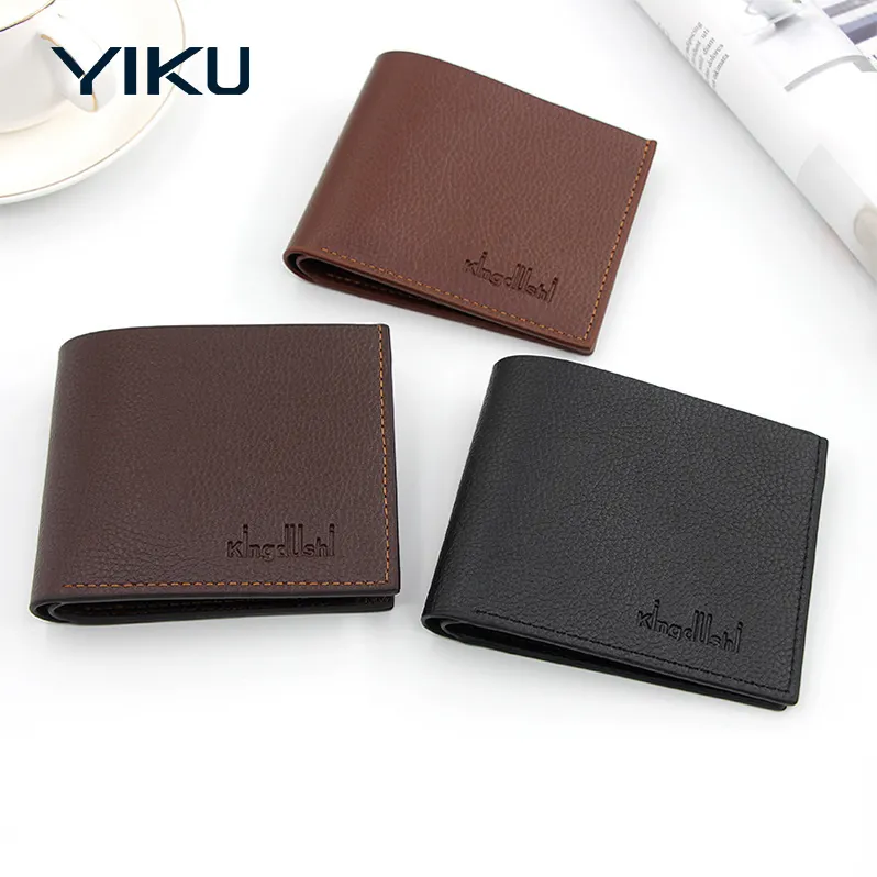 Carteras para hombre de cuero suave de diseño clásico de alta calidad gran oferta Slim Money Card Holder