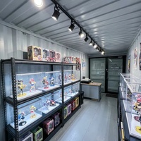 Rumah Kontainer Prefabrikasi 20ft, Toko Portabel Pop Up, Booth Kontainer Modular Outdoor, Kios Desain Kustom, Penggunaan Komersial