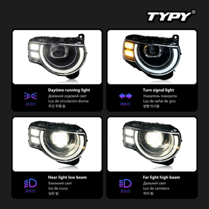 ไฟหน้า TYPY สำหรับรถแลนด์โรเวอร์ ดีเฟนเดอร์ ปี 2020-2025 อัปเกรดด้วยไฟเดย์ไลท์และไฟเลี้ยวแบบเลนส์ LED รุ่นใหม่ปี 2026 - Product Image 3