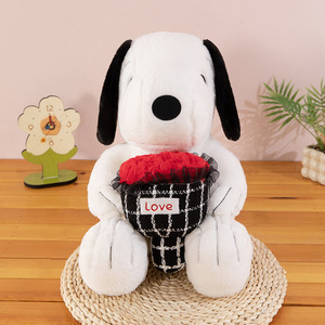 Boneka Anjing Promosi Litter Dog, Hadiah Valentine Natal, Boneka Anjing Kartun, Boneka Anjing Putih Kecil Peluk Hati, Hadiah Mainan Boneka Plush - Product Image 3
