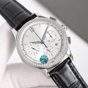 Montre-bracelet mécanique chronographe pour homme à six aiguilles avec bracelet en cuir de haute qualité, montre mécanique à trois cadrans - Product Image 1