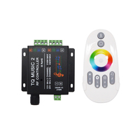 Contrôleur de musique sans fil AIPIN RF RGB LED pour bandes lumineuses LED à changement de couleur avec contrôle par radiofréquence