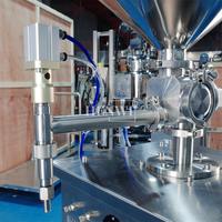 Henwi Halbautomatische 1-Kopf Vertikale Pneumatische Flüssigkeitsabfüllmaschine, Pneumatisch Angetriebene Maschine für Kosmetik-, Getränke- und Chemikalienabfüllung