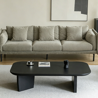 Table basse rectangulaire en bois massif de style médiéval, mobilier de salon, table longue de luxe légère haut de gamme, petite table de designer