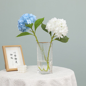 Fleurs d'hortensia artificielles en silicone Ruilisi, grandes, blanches, bleues, vertes, pour décoration de mariage, décoration de la maison, arrangement, présentation en vase - Product Image 1