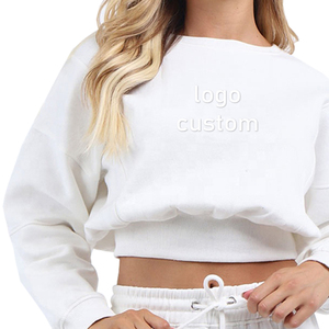 <span class=keywords><strong>Felpa</strong></span> corta girocollo da <span class=keywords><strong>donna</strong></span> alla moda <span class=keywords><strong>felpa</strong></span> girocollo <span class=keywords><strong>bianca</strong></span> Casual 100% cotone personalizzata da <span class=keywords><strong>donna</strong></span> - Product Image 6