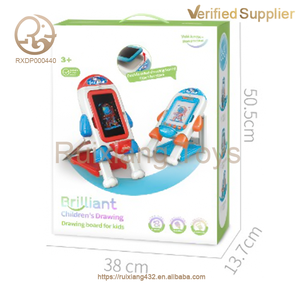 Papan Gambar Magnetik Kartun 2 in 1 Papan Gambar Magnetik Dua Sisi Roket Pintar Papan Gambar Dua Sisi - Product Image 3