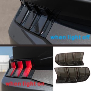 ฝาครอบไฟท้ายสีดำรมควัน 2 ชิ้น สำหรับฟอร์ด มัสแตง S650 ปี 2024 2025  ชุดป้องกันไฟท้าย  ตกแต่งภายนอก - Product Image 4