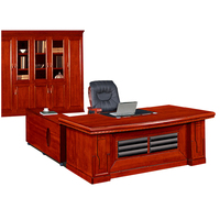 A-11office meubles de Haute qualité de luxe table de patron classique L forme Placage grand bureau