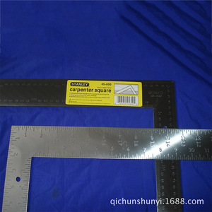 Regla de ángulo recto de acero, cuadrado metálico de 90 grados para herramientas de carpintería, herramienta de medición con marcas claras y - Product Image 3