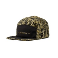 Gorra de running personalizada de 5 paneles, impermeable, de poliéster, con perforaciones cortadas a láser, visera personalizada, logo reflectante, gorra perforada para ciclismo.