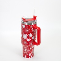 Gobelet isotherme en acier inoxydable au design original pour cadeau d'affaires, isolé sous vide pour boissons froides et chaudes, avec poignée et paille, idéal pour l'extérieur