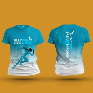 T-shirt de sport personnalisé Dry Fit pour marathon, sublimation intégrale, col rond technique, unisexe, t-shirt de course, t-shirt de running - Product Image 2