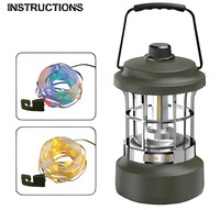 Lanterne de camping rechargeable, guirlande lumineuse LED extractible, IP44, portable, à intensité variable, température de couleur réglable, lumière de tente, Type-C 4