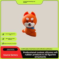 Wasserdichte Hitzebeständige Cartoon 3D Hundeförmige Weiche PVC-Puppe für Werbegeschenke