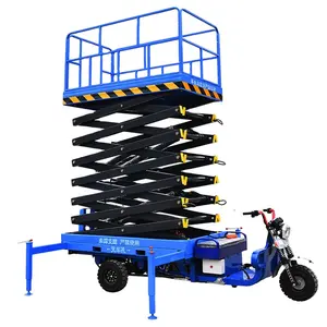 CE Customized Electric Scissor Lift Tricycle 6m 8m 10m Aerial Maintenance Work Platform New PLCCore Motor Direct Manufacturer